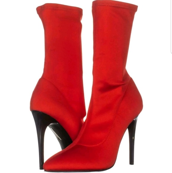 sock heels red
